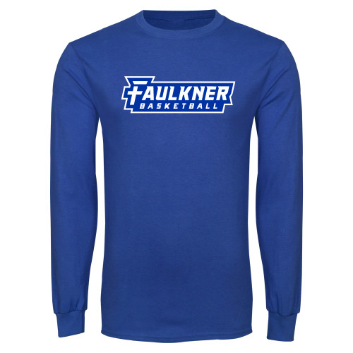  Royal Long Sleeve T Shirt - Faulkner University Basketball