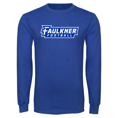  Royal Long Sleeve T Shirt - Faulkner University Football