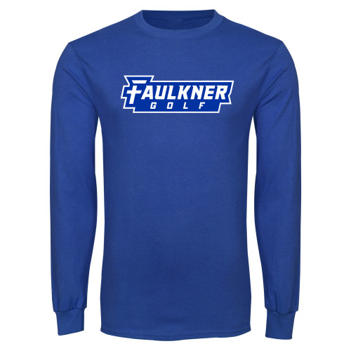  Royal Long Sleeve T Shirt - Faulkner University Golf