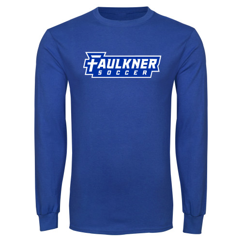  Royal Long Sleeve T Shirt - Faulkner University Soccer
