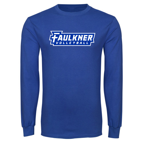  Royal Long Sleeve T Shirt - Faulkner University Volleyball