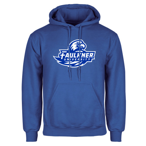  Royal Fleece Hoodie - Faulkner University Primary Logo