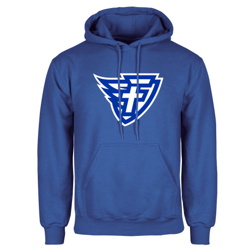  Royal Fleece Hoodie - Faulkner University F Wing Shield