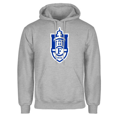  Grey Fleece Hoodie - Faulkner University Crest