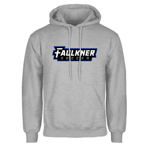 Grey Fleece Hoodie - Faulkner University Soccer