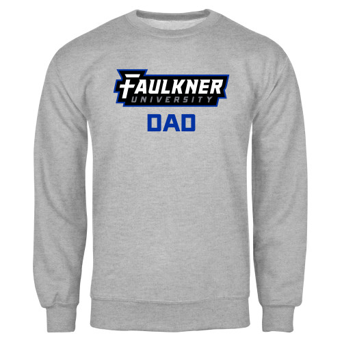  Grey Fleece Crew - Faulkner University Dad