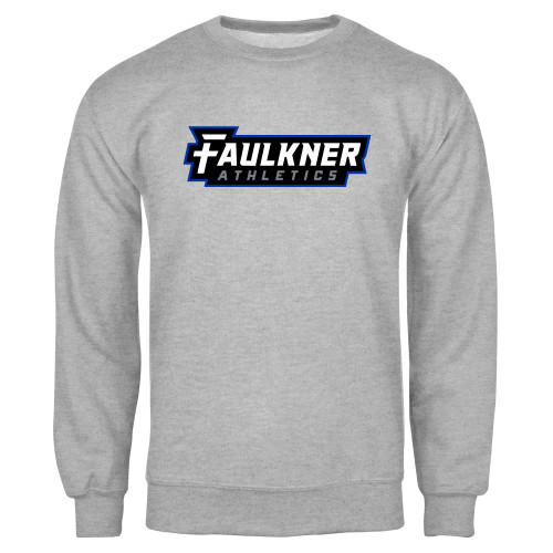  Grey Fleece Crew - Faulkner University Athletics