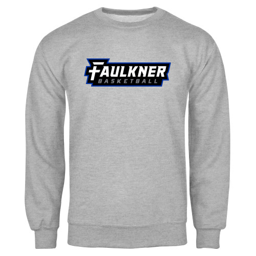  Grey Fleece Crew - Faulkner University Basketball