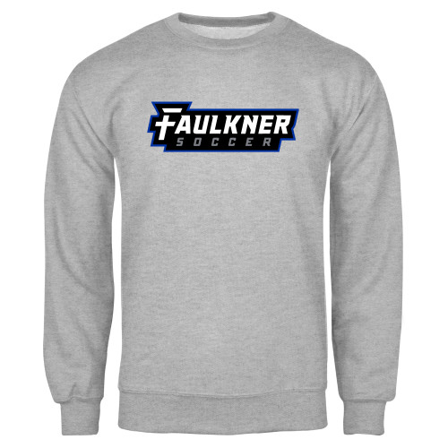  Grey Fleece Crew - Faulkner University Soccer