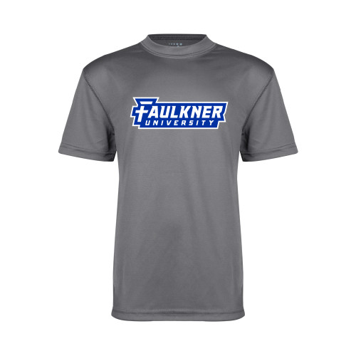  Youth Performance Grey Concrete Tee - Faulkner University
