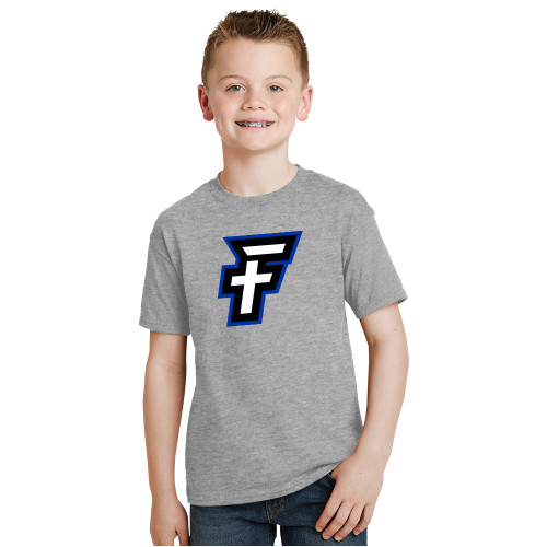  Youth Grey T Shirt - Faulkner University F