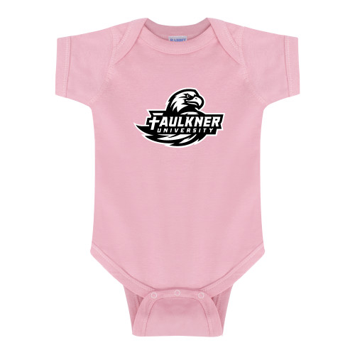  Light Pink Infant Onesie - Faulkner University Primary Logo