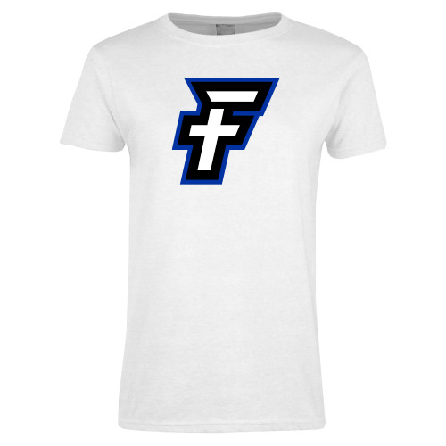  Womens White Short Sleeve Tee - Faulkner University F