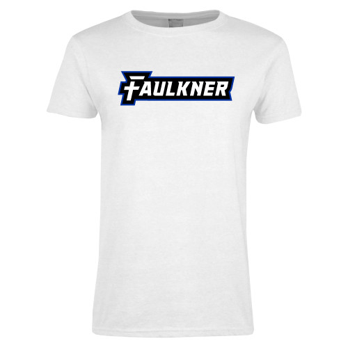  Womens White Short Sleeve Tee - Faulkner