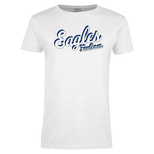  Womens White Short Sleeve Tee - Eagles