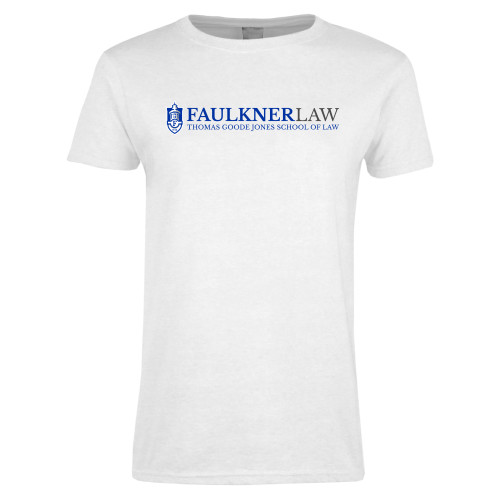 Womens White Short Sleeve Tee - Faulkner University School of Law