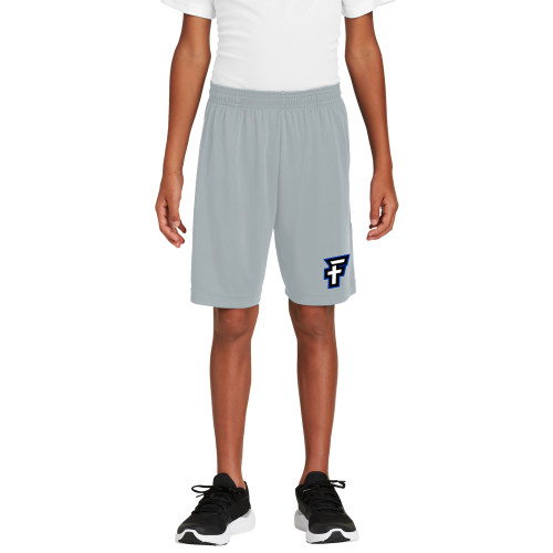  Youth Silver Competitor Shorts - Faulkner University F