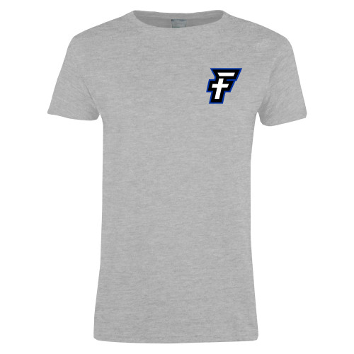  Womens Grey Short Sleeve Tee - Faulkner University F
