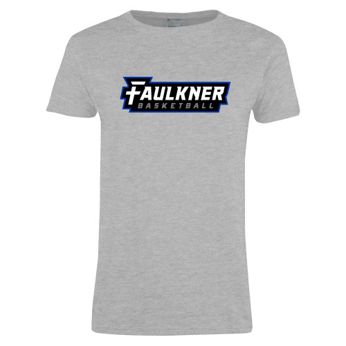  Womens Grey Short Sleeve Tee - Faulkner University Basketball
