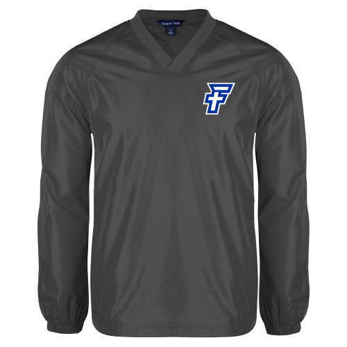  Charcoal V Neck Raglan Windshirt - Faulkner University F