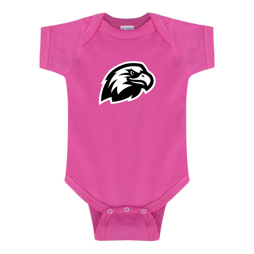  Fuchsia Infant Onesie - Faulkner University Mascot Head
