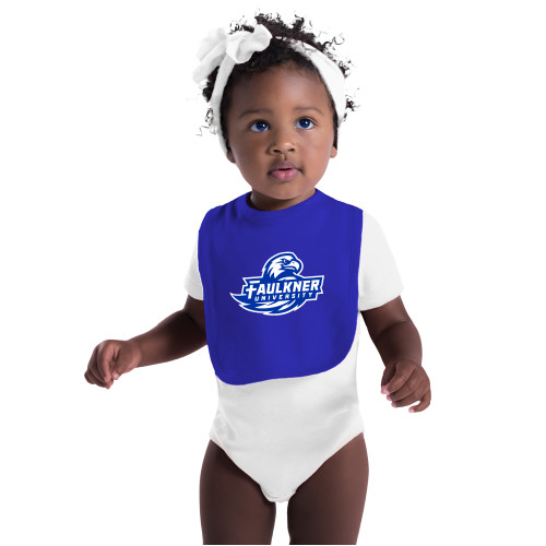 Royal Baby Bib - Faulkner University Primary Logo