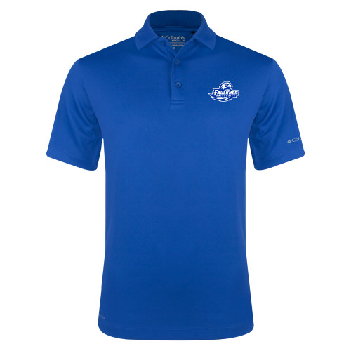  Columbia Royal Omni Wick Drive Polo - Faulkner University Primary Logo EMB