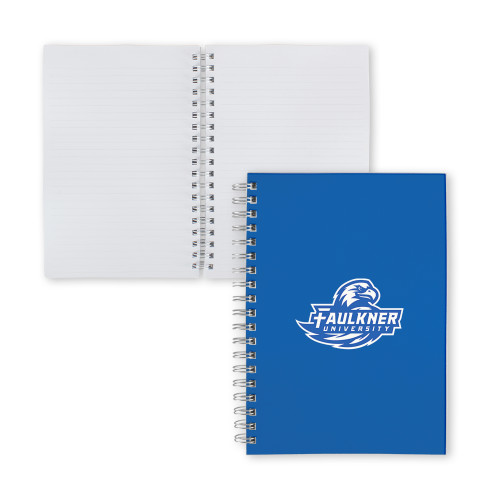  Clear 7 x 10 Spiral Journal Notebook - Faulkner University Primary Logo