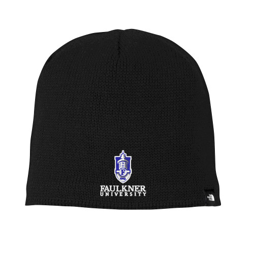  The North Face Black Mountain Beanie - Faulkner University with Crest Stacked EMB