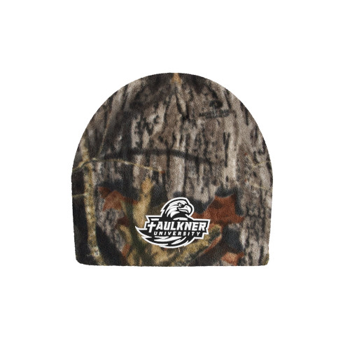  Mossy Oak Camo Fleece Beanie - Faulkner University Primary Logo EMB