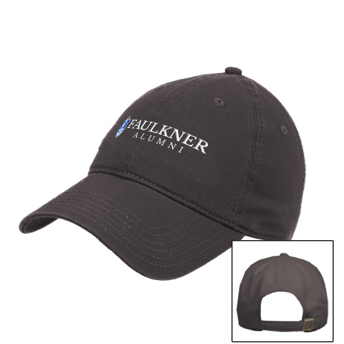  Charcoal Unstructured Adjustable Low Profile Hat - Faulkner Alumni