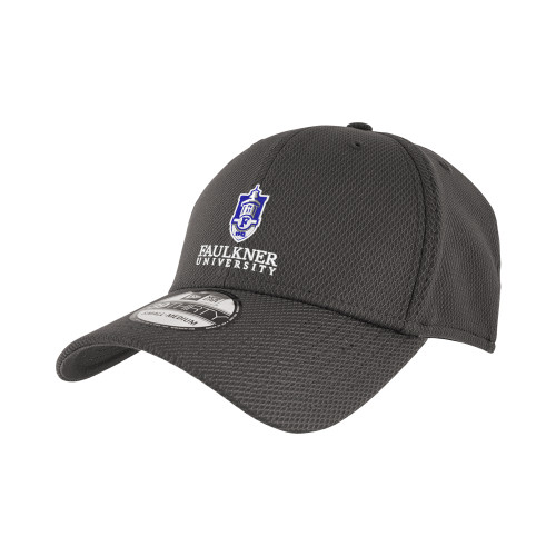  New Era Charcoal Diamond Era 39Thirty Stretch Fit Hat - Faulkner University with Crest Stacked EMB