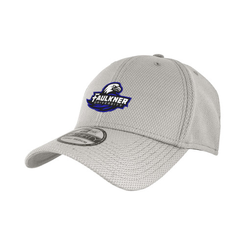  New Era Light Grey Diamond Era 39Thirty Stretch Fit Hat - Faulkner University Primary Logo EMB
