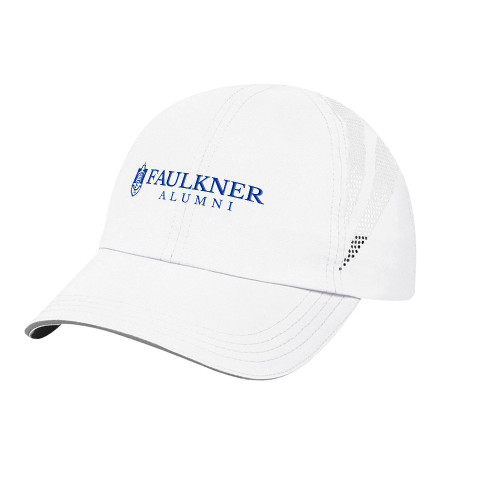  White Performance Cap - Faulkner Alumni