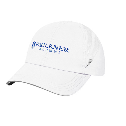  Womens White Performance Cap - Faulkner Alumni