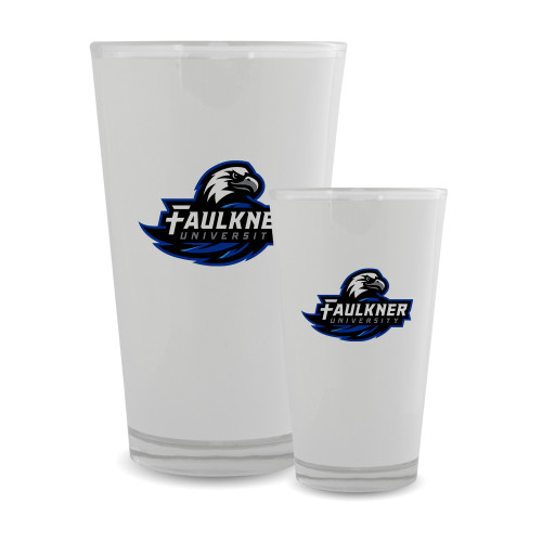 Full Color Glass 17oz - Faulkner University Primary Logo