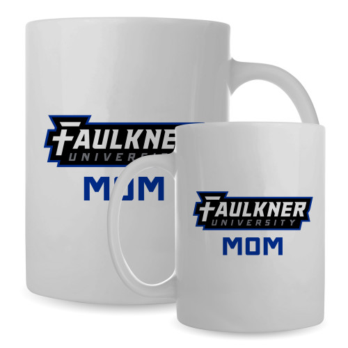  Mom Full Color White Mug 15oz - Faulkner Eagles Flat