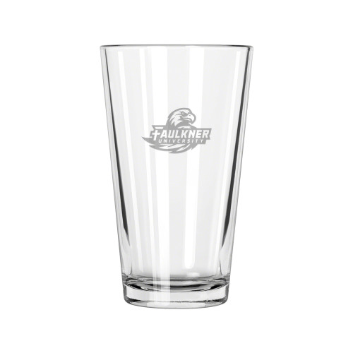  Libbey Glass 16oz - Faulkner University Primary Logo Engraved
