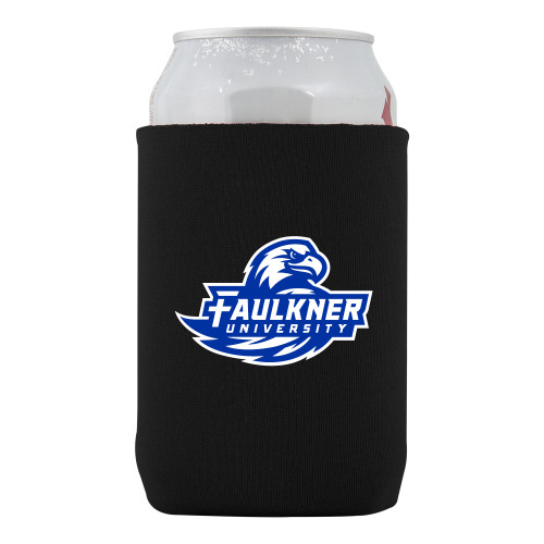  Neoprene Black Can Holder - Faulkner University Primary Logo