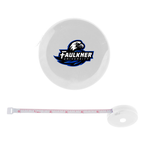  White Round Cloth 60 Inch Tape Measure - Faulkner University Primary Logo