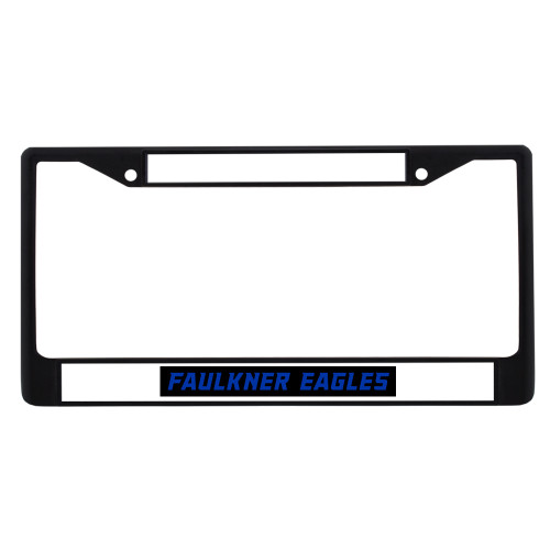  Metal License Plate Frame in Black - Faulkner Eagles Flat
