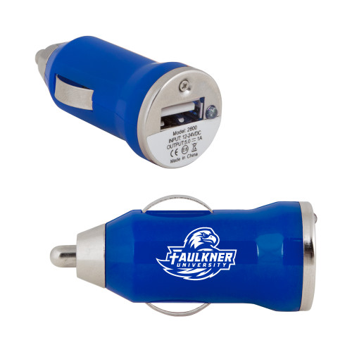  On the Go Royal Car Charger - Faulkner University Primary Logo