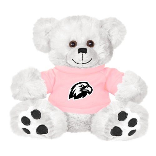  Plush Big Paw 8 1/2 inch White Bear w/Pink Shirt - Faulkner University Mascot Head