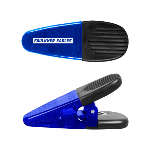 Blue Crocodile Clip/Magnet - Faulkner Eagles Flat