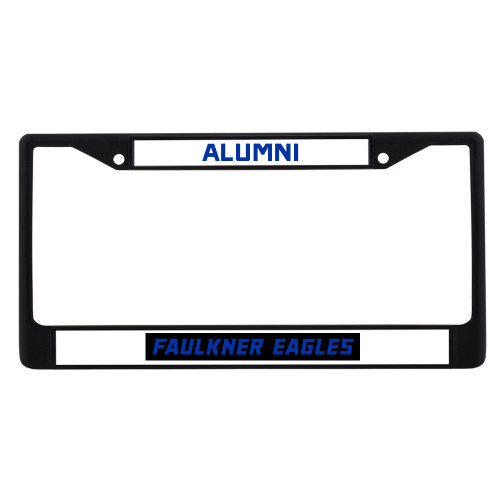  Alumni Metal License Plate Frame in Black - Faulkner Eagles Flat