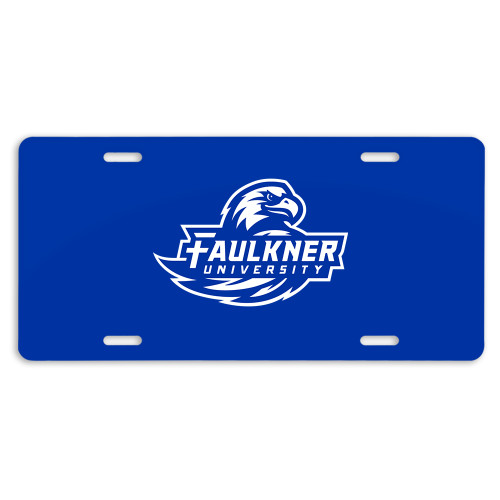  License Plate - Faulkner University Primary Logo