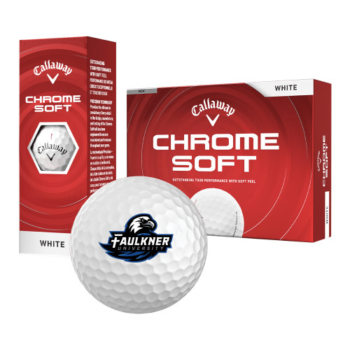  Callaway Chrome Soft Golf Balls 12/pkg - Faulkner University Primary Logo