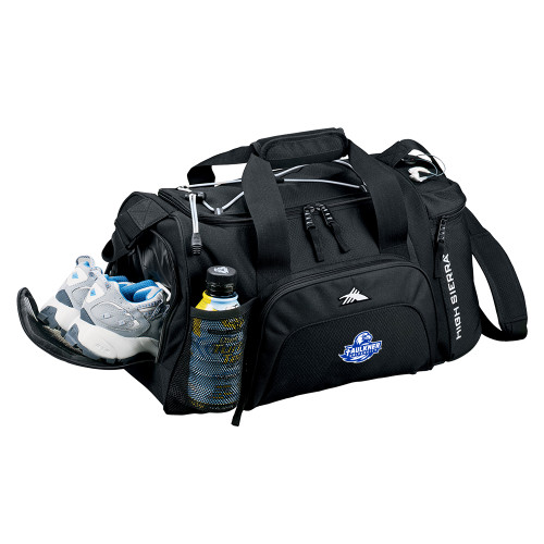  High Sierra Black Switch Blade Duffel - Faulkner University Primary Logo EMB