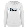 Thumbnail image for  ENZA Womens White V Notch Raw Edge Fleece Hoodie