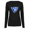 Thumbnail image for  Womens Black Long Sleeve V Neck Tee 